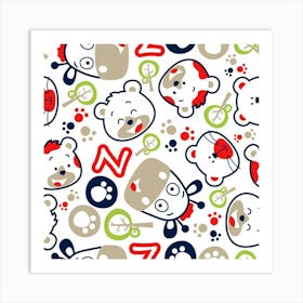 Animals Pattern Art Print