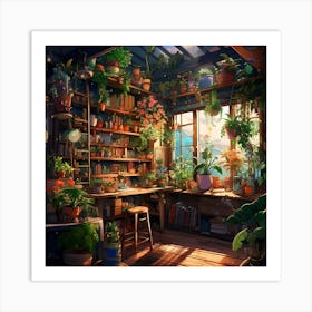 Room Full Of Plants 1 Art Print