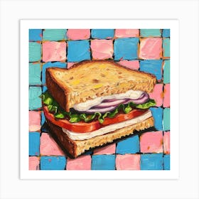 Club Sandwich Pastel Checkerboard 1 Art Print