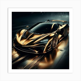 Golden Mclaren 7 Art Print