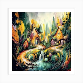 Fairytale Village Art Print