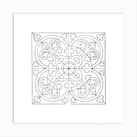 Sketched Boho Tile Art 5 Art Print