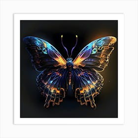 Abstract Butterfly 1 Art Print