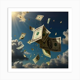 Money Falling In The Sky 1 Art Print