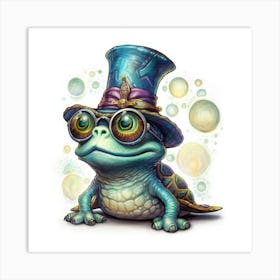 Frog In A Top Hat Affiche