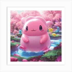 Pokemon Pink Art Print