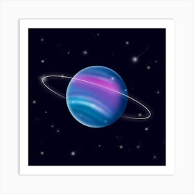Uranus 2 Square Art Print