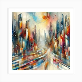 Abstract Cityscape 18 Art Print