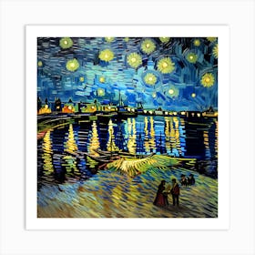 Starry Night Over The Rhone 3 Art Print