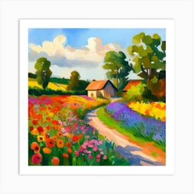 Field Of Flowers 4 Art Print