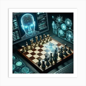 Artificial Intelligence Chess Game Art Print
