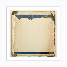 An Aged Advertising Card Resting On Rough Textured Cardboard Its Edges Worn And Slightly Torn Emb (6) Art Print