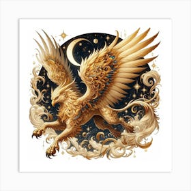 Golden Phoenix Art Print