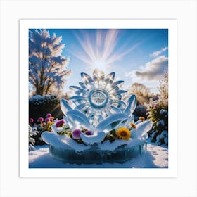 Ice Flower Art Print