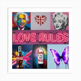 Love Rules 1 Art Print