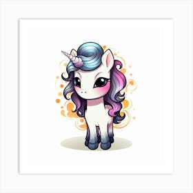 Cute Unicorn 103 Art Print