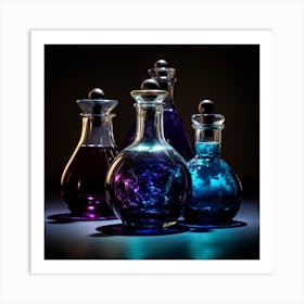 Three Bottles Of Magic Art Print