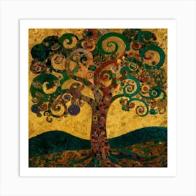 Gustav Klimt "Tree of Life," 1 Art Print