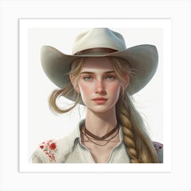 Cowgirl beauty Art Print