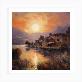 Chiaroscuro Canvases of Rome Art Print