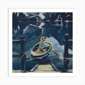 Man In A Boat Art Print