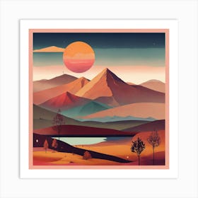 Landscape Painting 103 Art Print