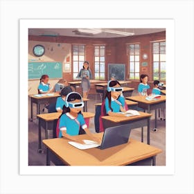 Vr Classroom 1 Art Print