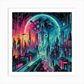 Futuristic City Art Print