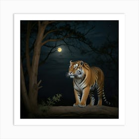 Tiger In The Forest Art Print