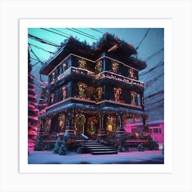 Christmas House 123 Art Print