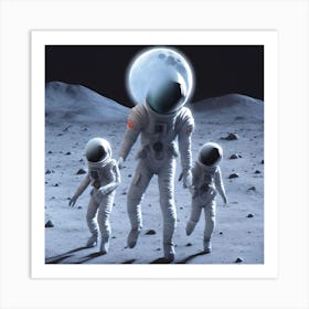 Aliens Living In Moon Cjdgrxkk Upscaled Art Print