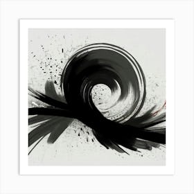 Black And White Abstract Painting Art Print