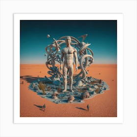 Man In The Desert 199 Art Print