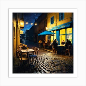 Night In Prague Art Print