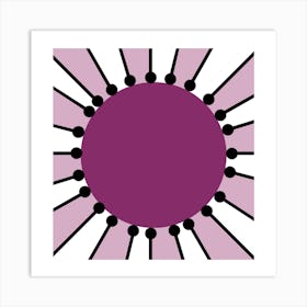 Plum Geometric Art Print