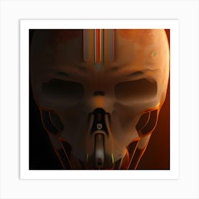 Skull Of A Robot Art Print