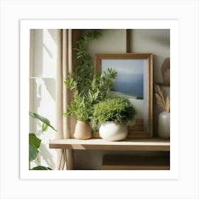 Living Room With Plants 4 Art Print