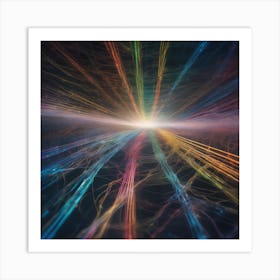 Abstract Rays Of Light 16 Art Print