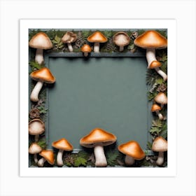 Frame Of Mushrooms 15 Art Print