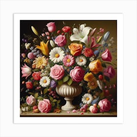 Vase with Flowers 6 Art Print