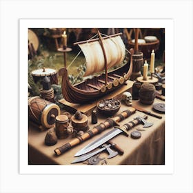 Viking Ship Art Print