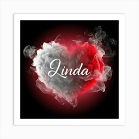 Linda Heart Art Print