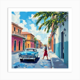 Cuba Street Scene Art Print