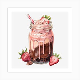 Strawberry Milkshake 32 Art Print