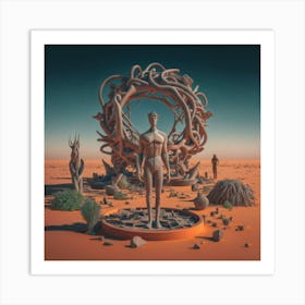 Cactus In The Desert Art Print