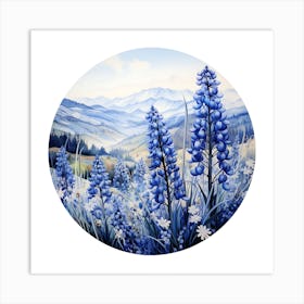 Blue Lupines 3 Art Print