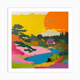 Colourful Gardens Ryoan Ji Garden Japan 8 Art Print