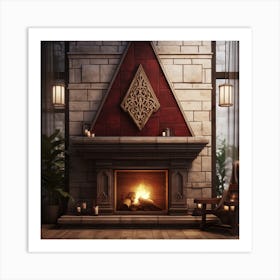 Fireplace 2 Art Print