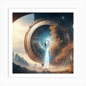 Clock In The Sky Art Print