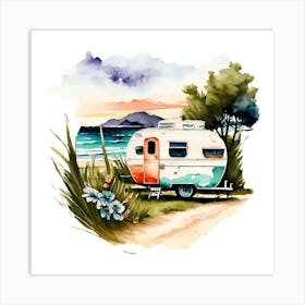 Vintage Camper 1 Art Print